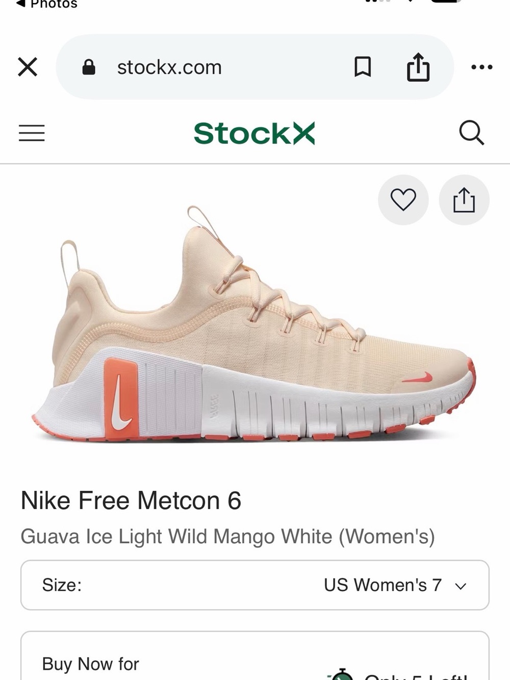 Nike Women’s Training Shoe - Guava Ice with Light Wild Mango and White